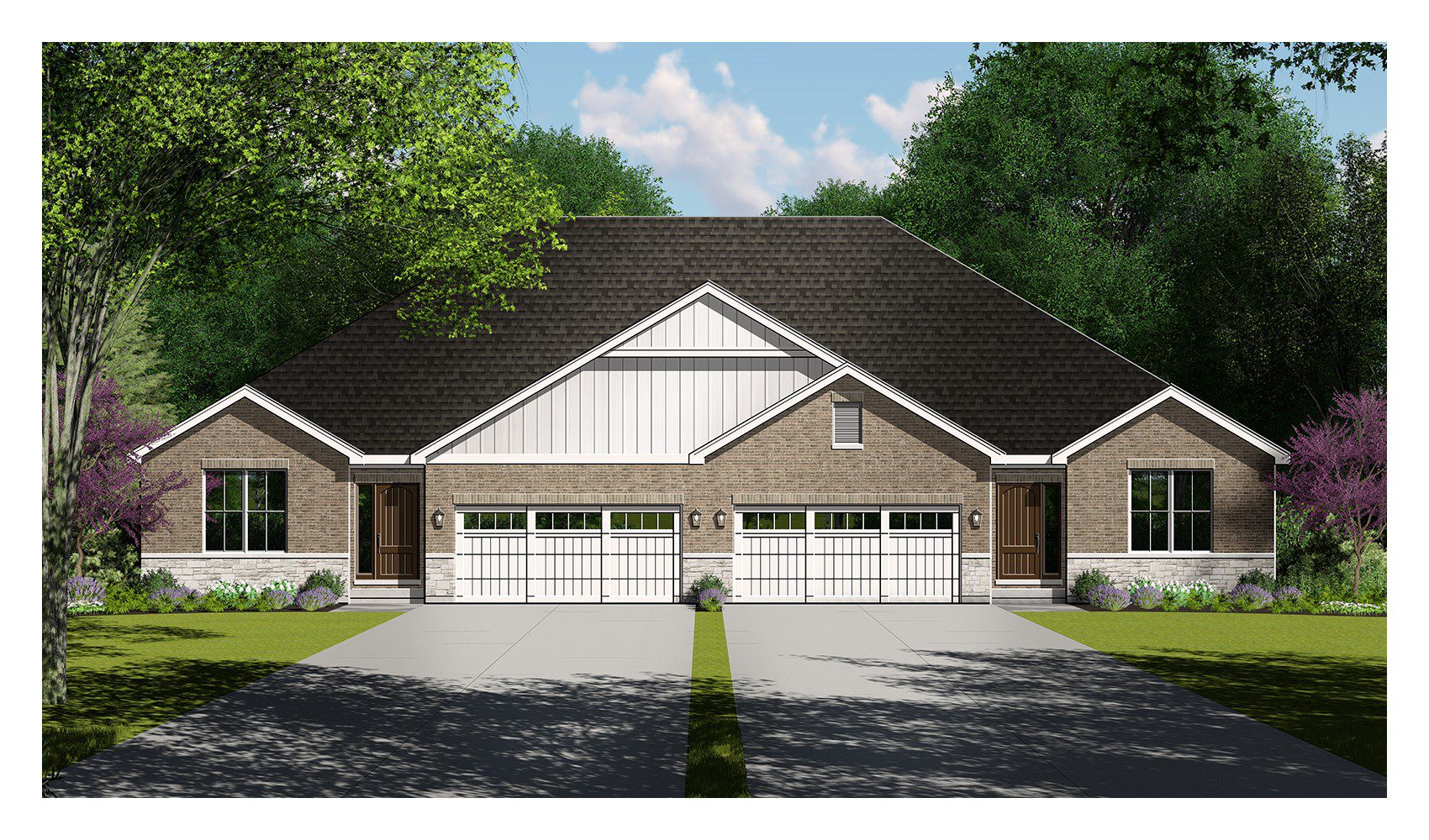 Rendering of the townhomes